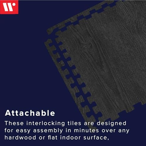 Forest Floor Farmhouse 3/8 Inch Thick Printed Foam Tiles, Premium Wood Grain Interlocking Foam Floor Mats, Anti-Fatigue Flooring – Stylish Flooring Solution