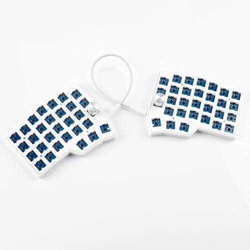 YMDK BORNE Knob Corne4×6 Layout 58 Keys Ergonomic Wired Hot-swap Split MX Mechanical Keyboard South RGB QMK Vial Programmable