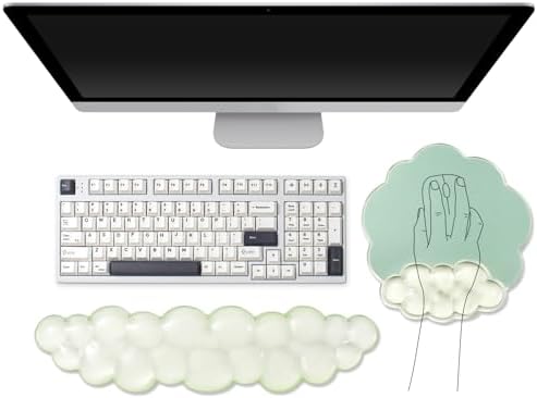 Cloud Wrist Rest and Cloud Mouse Pad for Keyboard and Mouse Pain Relief