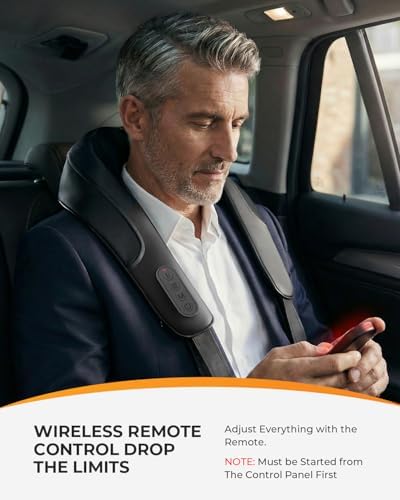 CooCoCo FSA Eligible Cordless Neck Massager with Heat and Remote Control