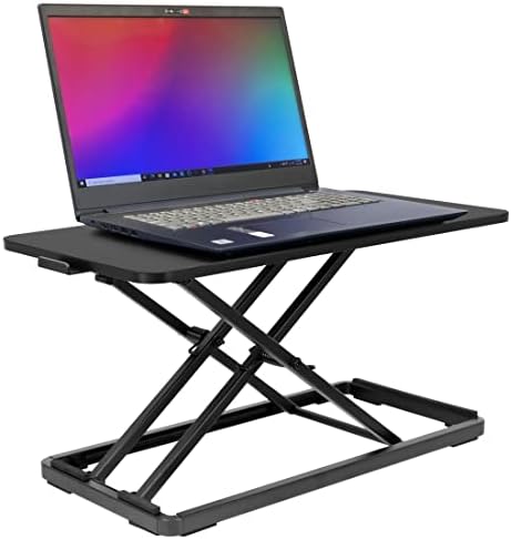 Mount-It! Standing Keyboard Tray, Height Adjustable Keyboard and Mouse Riser for Desk, Sit Stand Keyboard Platform, Large 23.6" x 11.8” Surface for Keyboard, Mouse or Laptop