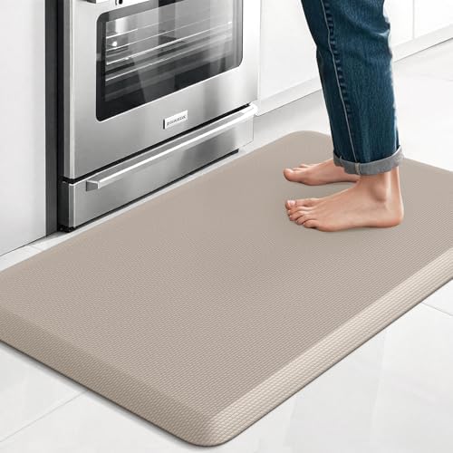 Kitchen Mat for Floor, Anti-Fatigue Mat Kitchen Rug, 17.3"x28"x0.5'', Khaki