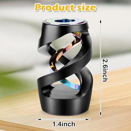 Kinetic Spinning Fidget Toy, ADHD Stress Relief Desk Decor Black