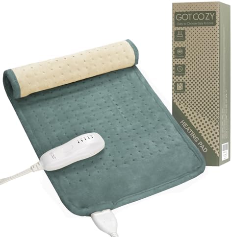 GOTCOZY Heating Pad 12"x24" for Back Pain Relief & Cramps(Green)