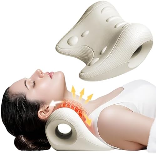 Neck Stretcher, PU Soft Cervical Traction Device - Tri-Directional Decompression for Pain Relief, Men Women