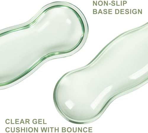 L-SPOUTTO Green Checkered Mouse Pad Set,Scalloped XXL Desk Mat Set