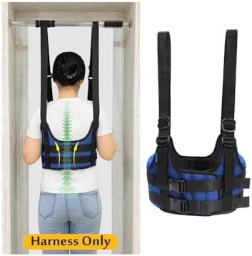 Back Stretcher, Lumbar Traction Device, Spine Decompression Belt for Pain Relief, Spinal Back Stretcher Belt, Thoracic Spinal Decompression Harness, Portable Stretching Device (Medium)