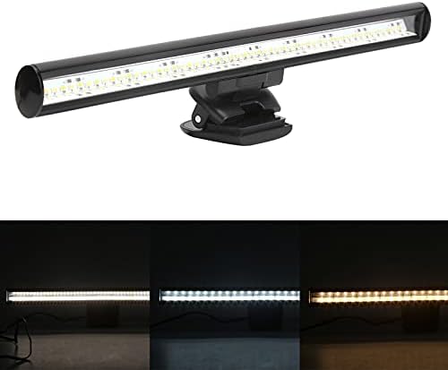 LED Computer Monitor Light, Adjustable Color Temperature Laptop Screen Reading Lamp, Asymmetrical Design Anti - Glare Desk Lamp with USB Power for Office Study