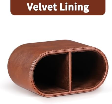 Pen Holder for Desk, Small Remote Control Holder, Brown