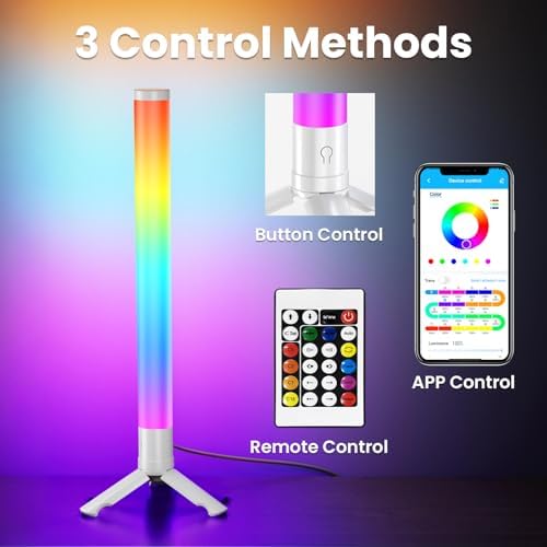 TJOY 360° RGB Light Bars, Gaming Lights for Desk, Music Sync Remote Control