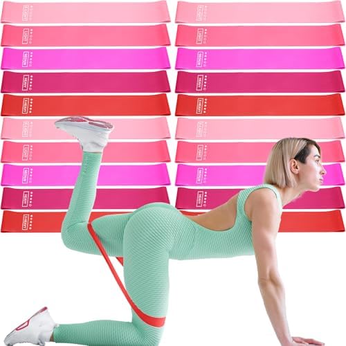 Deekin 20 Pcs Resistance Bands, 10-115 Lbs, 5 Levels