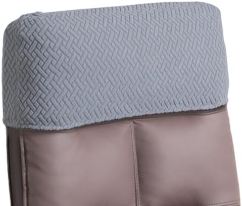 Stretch Office Chair Headrest Cover Jacquard Headrest Slipcover for Office Chairs Non Slip Head Rest Chair Furniture Protector for High Back Computer Chairs Set of 1 Light Gray