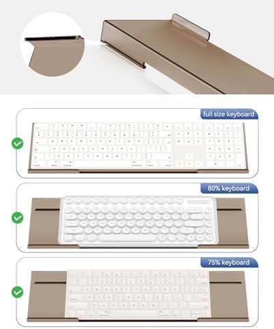 Computer Keyboard Wrist Rest Stand for Desktop(Coffee), Keyboard Riser