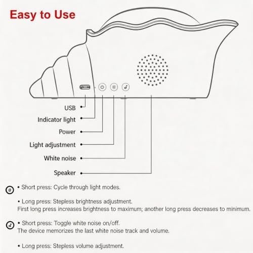 Conch Ocean Wave Projector for Room Decor | Ambient Lighting | Mood Light