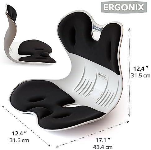 Lumbar Support Posture Corrector Chair for Men – Large Portable Ergonomic Back Support Chair for Posture Correction and Lower Back Pain Relief