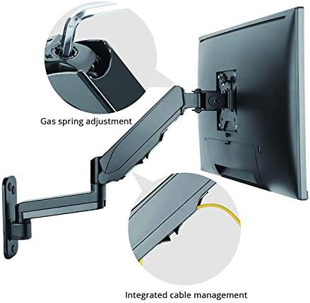 SIIG HIGH Premium Aluminum Gas Spring WALL Mount - Single Monitor