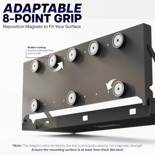 VIVO Black Flip Down Magnetic 24 in Keyboard Tray Mount, Mount-MAGKB1