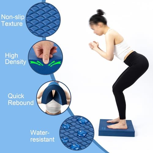 StrongTek Foam Balance Pad, Extra-Wide 19 x 15.8 x 2.4 in, Non-Slip TPE