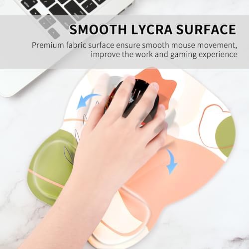 EooCoo Ergonomic Mouse Pad with Wrist Rest, Memory Foam Support Mousepad