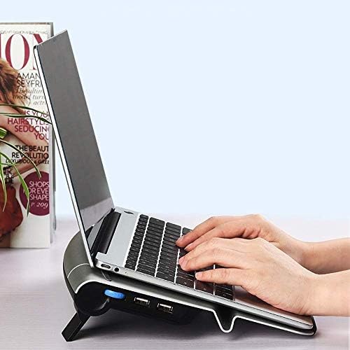Laptop Radiator External Extraction，Laptop Stand, Portable Tilted Elevated Riser with Non-Slip Pads and Front Lip for & Notebook