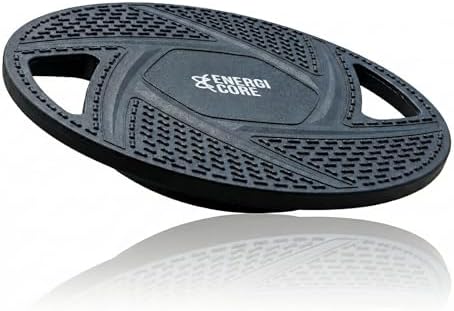 Energi Core Balance Board for Standing Desk and Core Workout - Anti-Slip Surface - Black, Green