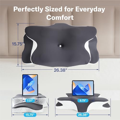 Alcedo Cervical Memory Foam Pillow for Neck and Shoulder Pain Relief
