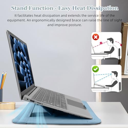 15-16 Inch Protective Laptop Sleeve with Stand, for MacBook Pro/MacBook Air
