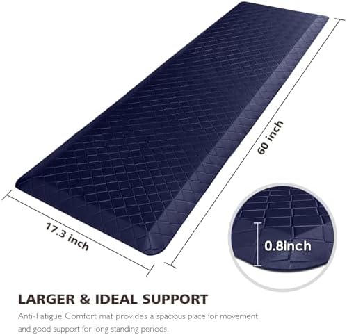 HappyTrends Kitchen Floor Mat - 4/5 Inch Thick Anti-Fatigue Kitchen Rug