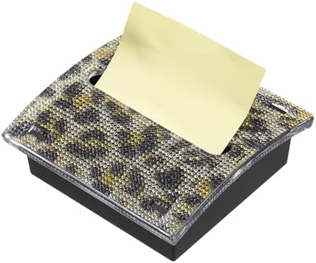 PATIKIL Stick Note Pad Holders 4x4 Sticky Note Dispenser Holder Leopard
