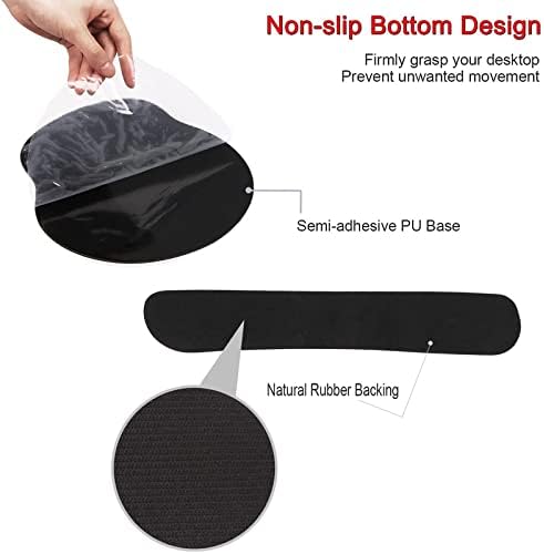 Keyboard Wrist Rest and Mouse Pad Wrist Support Set with Coaster,Ergonomic Mouse Pad,Comfortable for Easy Typing, Pain Relief,Memory Foam Keyboard Pad Set for Laptop Mac,Blue Fractal Flower