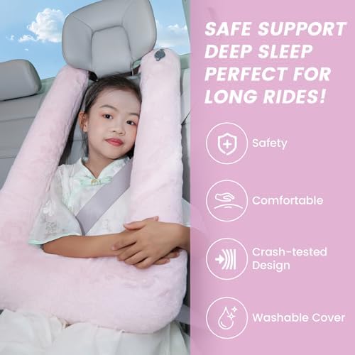 Keemall Inflatable Car Pillow for Kids & Adults, for Trips, Car Sleep &Naps