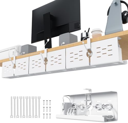 KEEGH 16 in Under Desk Cable Management Tray, Capacity Cable Tary, 3 Pack