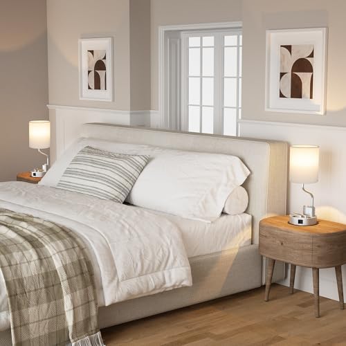Fenmzee Bedside Lamps for Bedroom Set of 2 - Table Desk Lamp for Nightstand