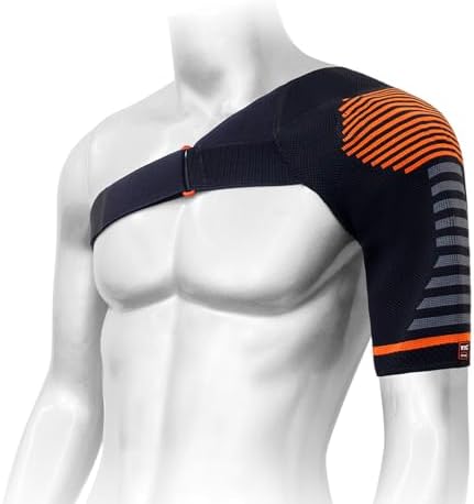 1 Pack Adjustable Shoulder Brace with Shock-Absorbing Gel Pad