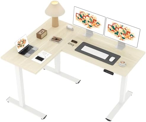 SANODESK 63Inch L-Shaped Electric Standing Desk Motorized Corner Desk
