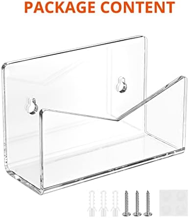 Richboom Acrylic Mail Holder, Envelope Holder for Desk Countertop Letter Holder for Home Office School (1 Section Clear)