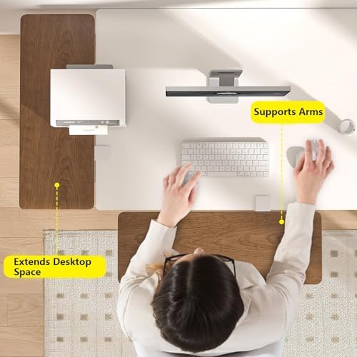 Desk Extender Tray, Wall Mounted Folding Desk Extension for Small Spaces