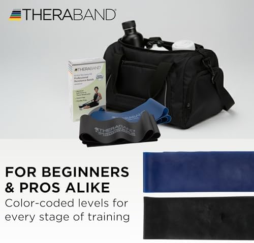THERABAND Resistance Bands Set, Elastic Bands for Exercise & Physical Therapy, Strength Training for Upper & Lower Body Fitness
