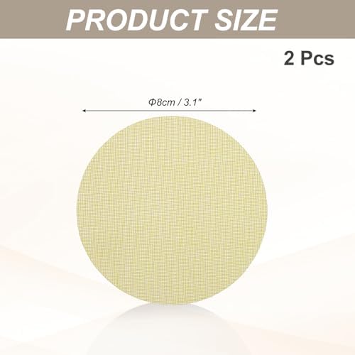 MECCANIXITY 3.1" Round Lampshade Diffuser, Anti-glare Lamp Shade Diffuser Fabric Lamp Cover for Desk Table Light Downlight Spotlight, Warm Yellow 2pcs