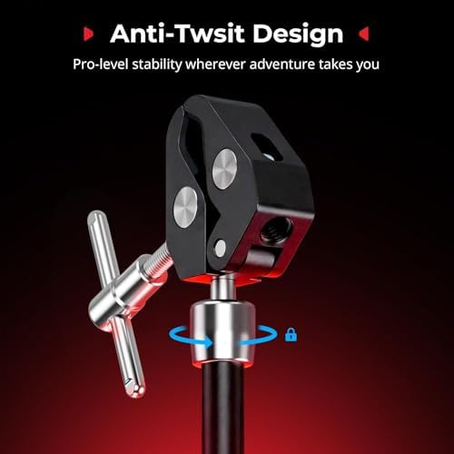 SMALLRIG Magic Arm with Super Clamp for Action Cameras, with 2-Pong Adapter