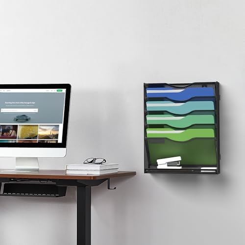 Kuntine.B Wall File Organizer Office Hanging Magazine Holder Wall File Organizer for Office Home