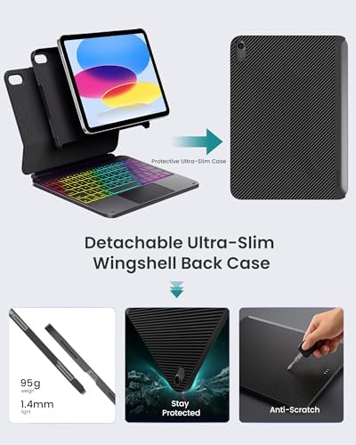 typecase Edge+ Keyboard Case for iPad A16 11th/10th Gen, Portrait Stand