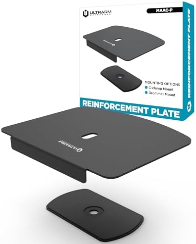 ULTRARM Steel Monitor Mount Reinforcement Plate for Glass & Thin Tabletops