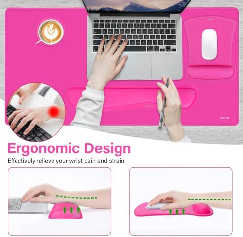 MOSISO Keyboard Mouse Pad Set, Large Gaming Mousepad&Keyboard Wrist Rest