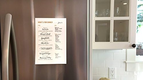 Meal Planning Notepad - What's for Dinner Weekly Meal Planner and Grocery List Magnet Pad with Tear-Off Shopping List - Family Dinner Menu for Fridge & Meal Prep - 6x9” - 50 Sheets (Pack of 2)