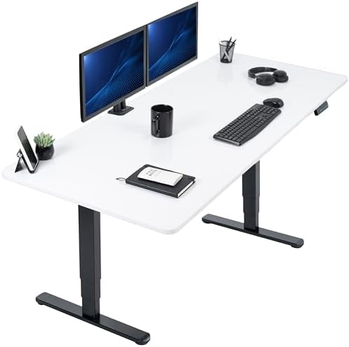 VIVO White Dry Erase 71 x 30 in Standing Desk, DESK-KIT-2B7WE