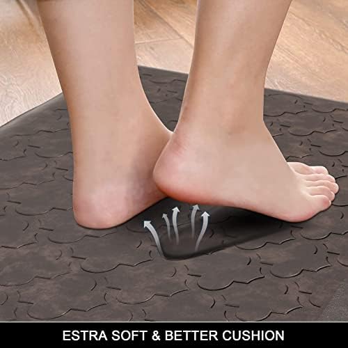 HEBE Anti Fatigue Kitchen Mats for Floor 17.3"x48", Cushioned Standing Mat