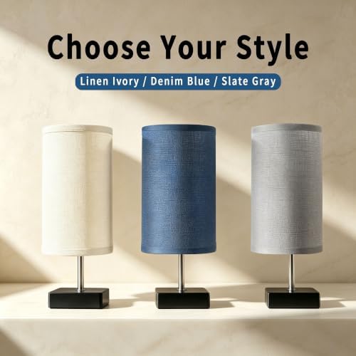 Cordless Table Lamp Rechargeable Touch Dimmable(Gray)