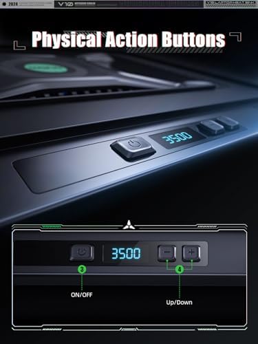 llano Laptop Cooler, Gaming Laptop Cooling Pad with 3500RPM Turbofan