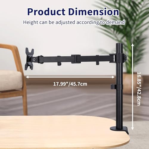 Single Monitor Arm Mount for 13-32 Inch Screen Up to 22lbs